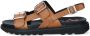 Kickers Comfort Leren Sandalen Neosummer Brown Dames - Thumbnail 3