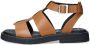 Kickers Lila Leren Sandalen Brown Dames - Thumbnail 2