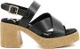 Kickers Charlotte Leren Sandalen Black Dames - Thumbnail 2