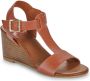 Kickers Comfort Leren Sandalen Kick Volage Brown Dames - Thumbnail 2