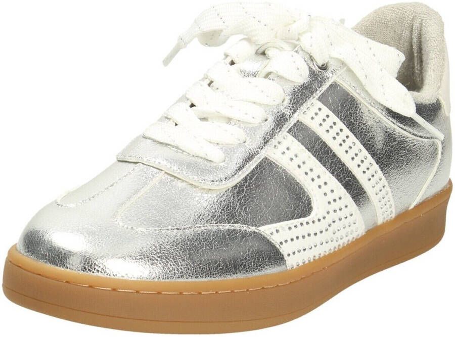 La Strada Zilveren metallic sneakers dames