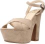 La strada High Heel Sandals Beige Dames - Thumbnail 2