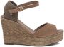 Castañer Taupe Peep Toe Espadrilles Handgemaakt in Spanje Brown Dames - Thumbnail 2