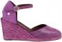 Castañer Paarse Suède Espadrilles met Sleehak Purple Dames - Thumbnail 2