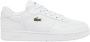 Lacoste Retro Sneakers T-Clip Wit Leer White Heren - Thumbnail 4