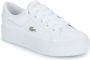 Lacoste Logo Sneaker Mat Leer Label Reliëf White Dames - Thumbnail 3