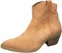 Lazamani Arianna Suede Dames Enkellaarsjes Apricot - Thumbnail 2