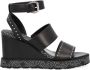 Liu Jo Elegante Zwarte Platte Sandalen Black Dames - Thumbnail 2