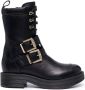 Love Moschino Combatlaarzen met gouden gespen Black Dames - Thumbnail 3