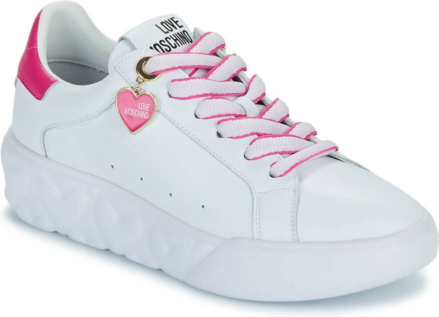 Love Moschino Lage Sneakers FUXIA HEART+GOLD