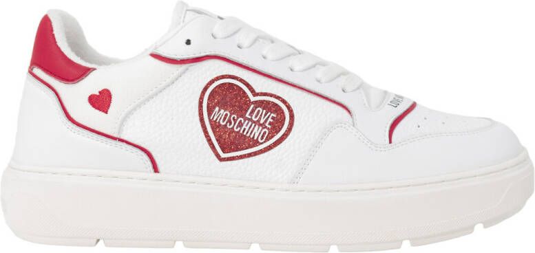 Love Moschino Sneakers Womens Sneakers met Glittery Heart Logo