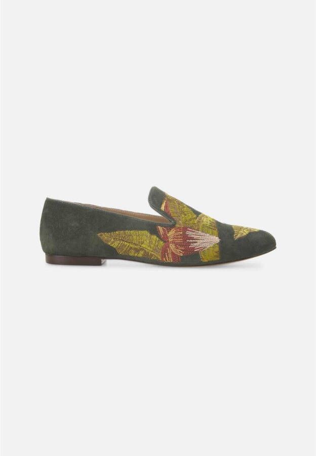 Mangará Mocassins Suede Women's Loafers Handmade Embroidery