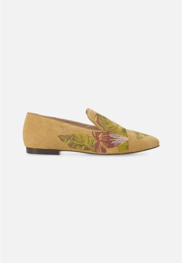 Mangará Mocassins Suede Women's Loafers Handmade Embroidery