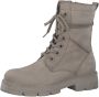 Marco Tozzi MT Leather upper and Feel Me insole Dames Lace Boot Flat TAUPE NUBUCK - Thumbnail 2