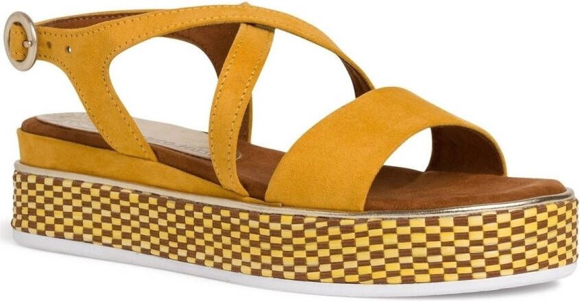 Marco Tozzi sandalen met beklede plateauzool