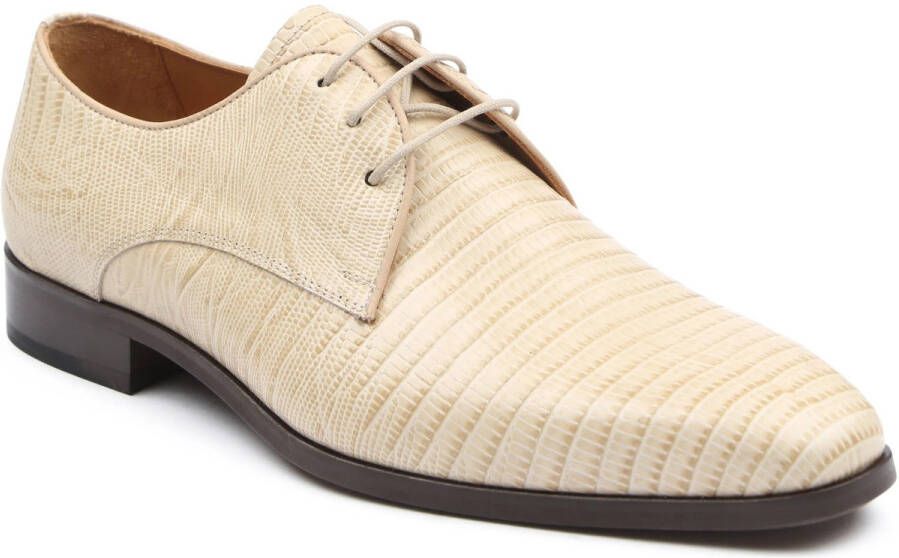 Melik Mocassins Schoen Derby Alberca Lizard Beige