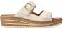 Mephisto Taupe sandalen met brede pasvorm en klittenbandsluiting Beige Dames - Thumbnail 3