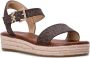 Michael Kors Richie Logo Platform Espadrille Sandal Brown Dames - Thumbnail 2