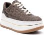 Michael Kors Hayes Empire Signature Logo Platform Sneaker Brown Dames - Thumbnail 2