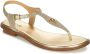 MICHAEL KORS Sandalen Dames Mallory Thong Maat: 40 Materiaal: Leer Kleur: Goud - Thumbnail 4