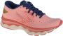 Mizuno Wave Sky 6 Hardloopschoenen Peach Bud Vaporous Gray Estate Blue Dames - Thumbnail 4