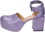 Moma Leren sandalen voor vrouwen Purple Dames - Thumbnail 2