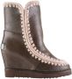 Mou Casual Bruine Sleehak Dames Booties Brown Dames - Thumbnail 2