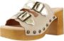 Mtng Stijlvolle Heeled Mules Sandaal Beige Dames - Thumbnail 3