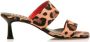 Mustang Leopardo sandalen met hak Brown Dames - Thumbnail 2