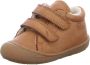 Naturino Cocoon Wool Mt 21 velcro's bumper warme effen lederen sneakers cognac - Thumbnail 3