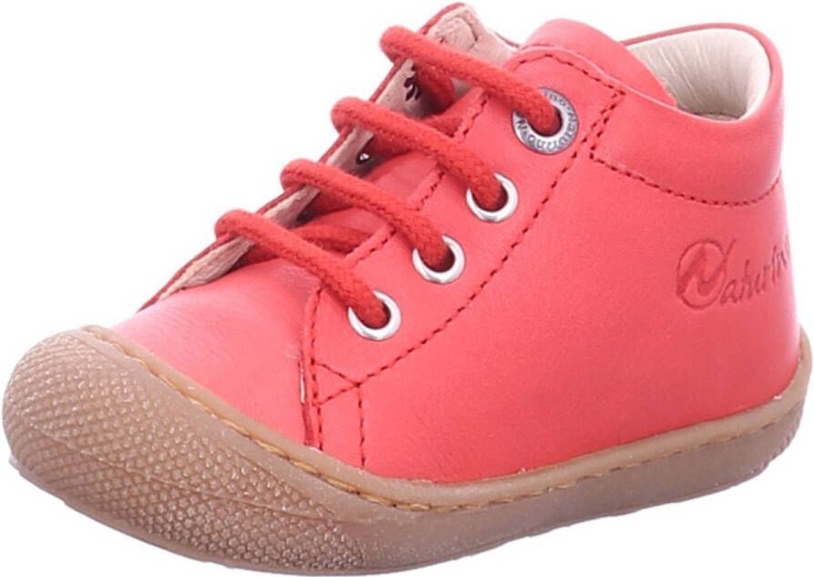 Naturino veters effen lederen sneakers Cocoon rood