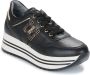 Nerogiardini Zwarte leren platform sneakers voor vrouwen Black Dames - Thumbnail 2