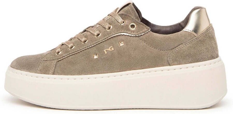 NeroGiardini Elegante Schoenen Arold Schoen Velo Taupe T. Brill Platinum 60 Streetwear Vrouwen