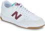 New Balance Klassiek 480 Laag Wit & Bourgondië Multicolor - Thumbnail 3