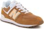 New Balance 574 sneakers bruin wit Jongens Meisjes Suede Meerkleurig 36 - Thumbnail 3