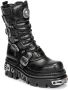 Newrock New Rock unisex veterboot Zwart - Thumbnail 2