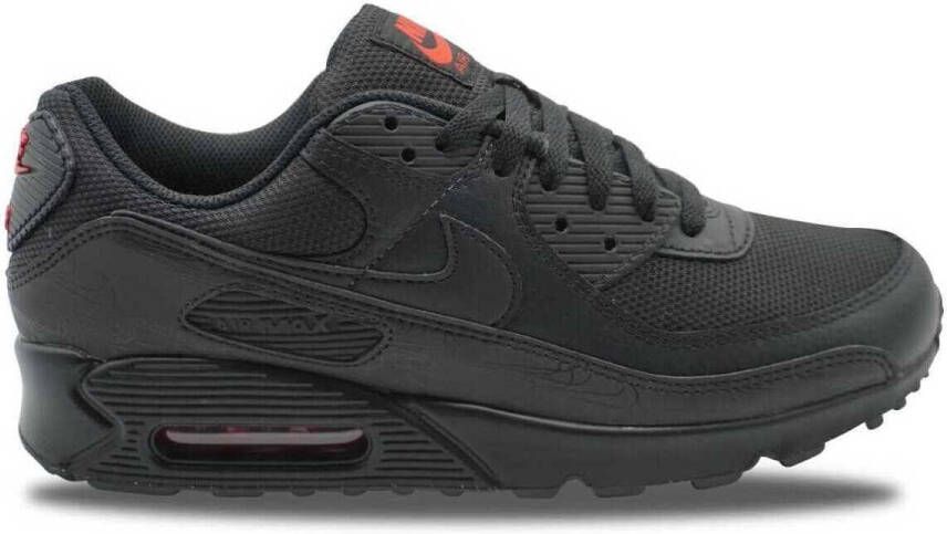 Nike Lage Sneakers Air Max 90 Black Red Reflective