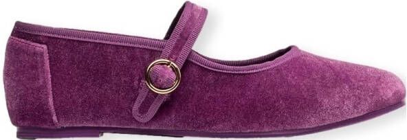 Paez Ballerina's Mary Jane W Velvet Amethyst