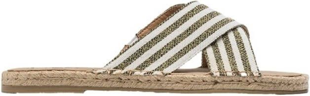 Paez Sandalen Sandals Crossed W Lurex Ecru