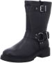 Palpa Zwarte Bikerboot met Zilveren Gespen Black Dames - Thumbnail 3