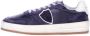 Philippe Model Blauwe Leren Sneakers met Zilveren Logo Blue Heren - Thumbnail 3