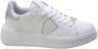 Philippe Model Witte Leren Sneakers Logo Plaque White Dames - Thumbnail 2