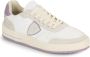 Philippe Model Geperforeerde kalfsleren sneakers Wit Lila White Dames - Thumbnail 2