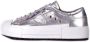 Philippe Model Zilveren Leren Sneakers met Metalen Detail Gray Dames - Thumbnail 2