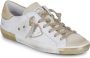 Philippe Model Witte Veterschoenen met Distressed Finish White Dames - Thumbnail 2