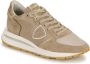 Philippe Model Beige Hardloopschoenen met Metallic Accenten Beige Dames - Thumbnail 3