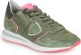 Philippe Model Bekijk hier de Tzld- Tropez X WN29 MONDIAL NEON-MILITAIRE van by SHUZ sneakers lage-sneakers dames WN29 MONDIAL NEON-MILITAIRE Suede Comb - Thumbnail 4