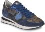 Philippe Model Blauwe Camouflage Lage Top Sneakers Blue Dames - Thumbnail 2