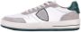 Philippe Model Witte Leren Sneakers Ronde Neus Logo Detail White Heren - Thumbnail 2