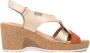 Pikolinos Comfortabele Arenales Sleehak Sandalen Beige Dames - Thumbnail 2